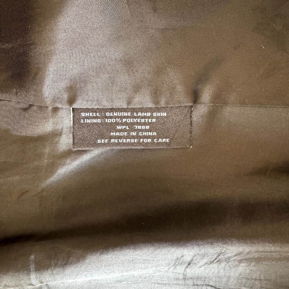 Anne Klein Lambskin Leather Black Longline Jacket Women's Size Medium - Picture 5 of 6